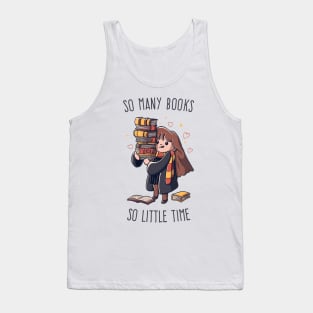 So many Books So little Time Funny Cute Gift Tank Top